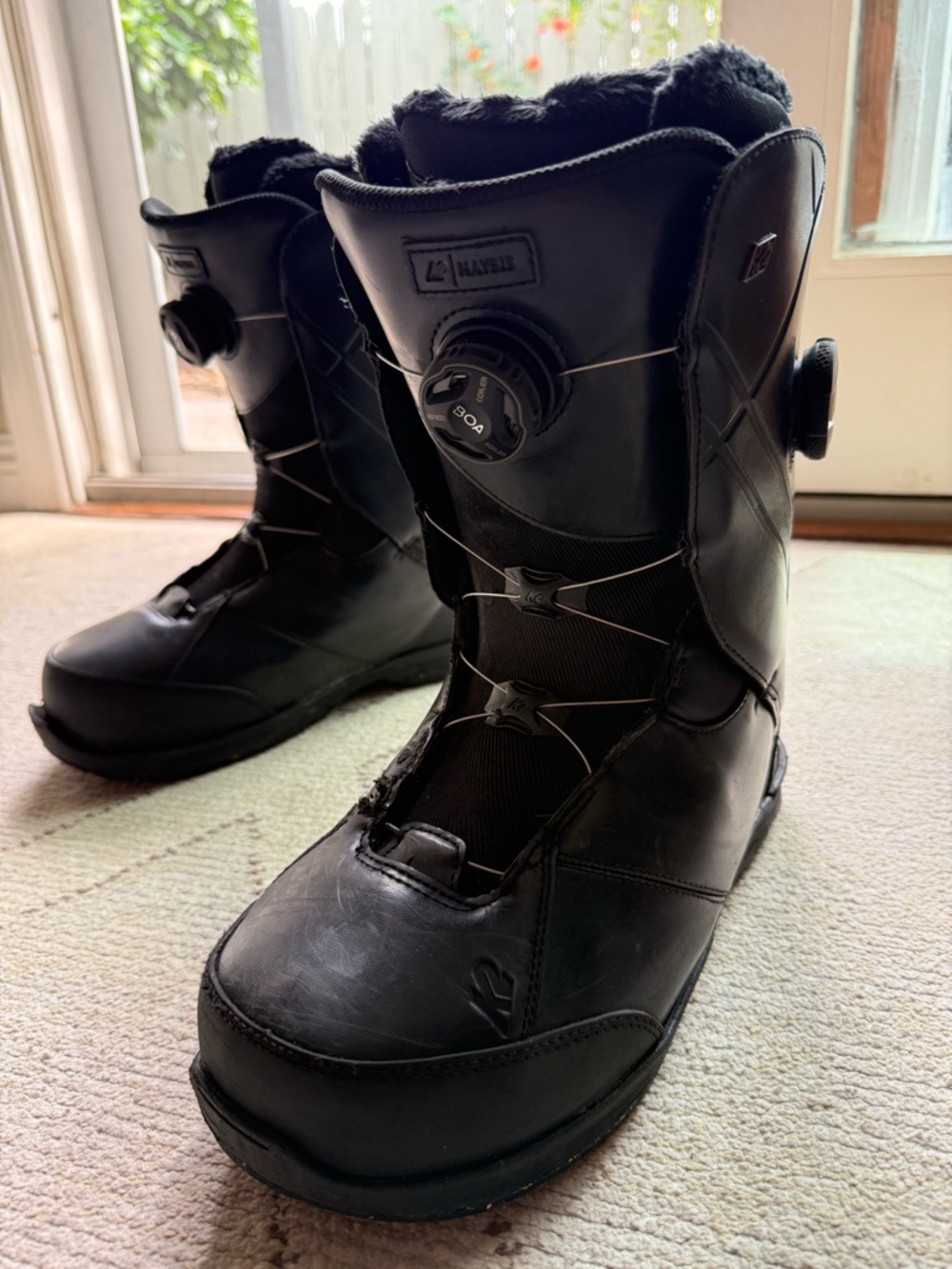 Men's K2 Black BOA Snowboard Boots - Maysis US 11